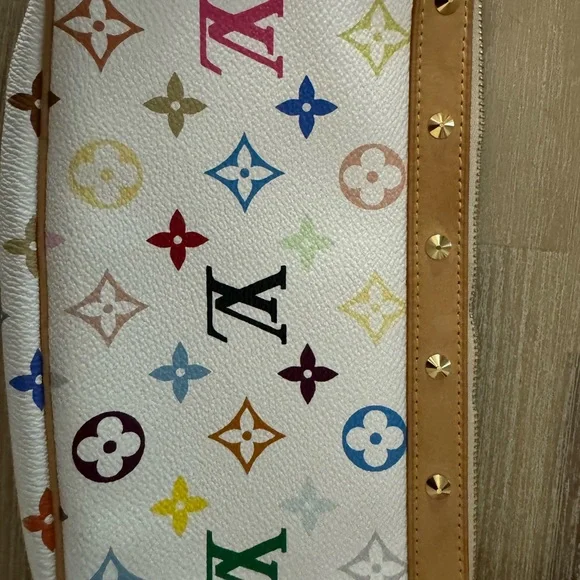 Rare, authentic Louis Vuitton multi-colored pouchette in excellent condition. - Picture 3 of 7
